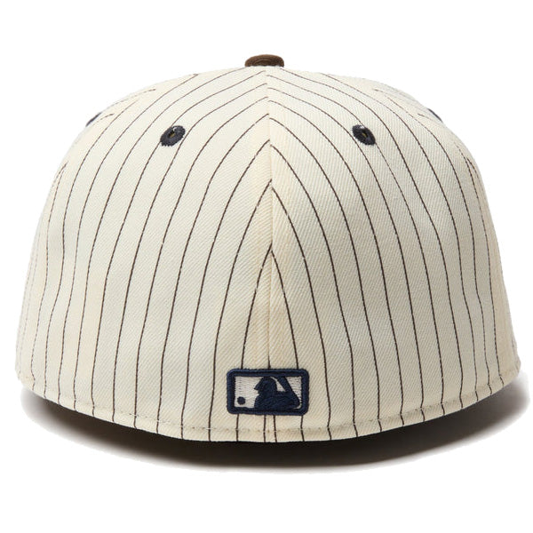 59FIFTY Pinstripe ニューヨーク・ヤンキース クローム ウォルナットバイザー
