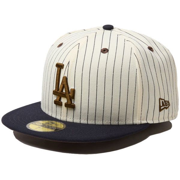 59FIFTY Pinstripe ロサンゼルス・ドジャース クローム ネイビーバイザー