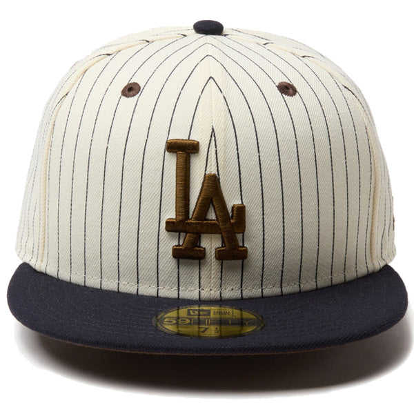59FIFTY Pinstripe ロサンゼルス・ドジャース クローム ネイビーバイザー