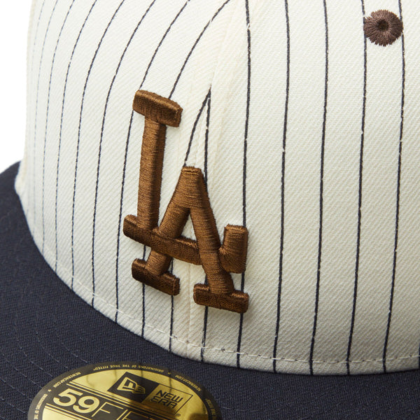 59FIFTY Pinstripe ロサンゼルス・ドジャース クローム ネイビーバイザー