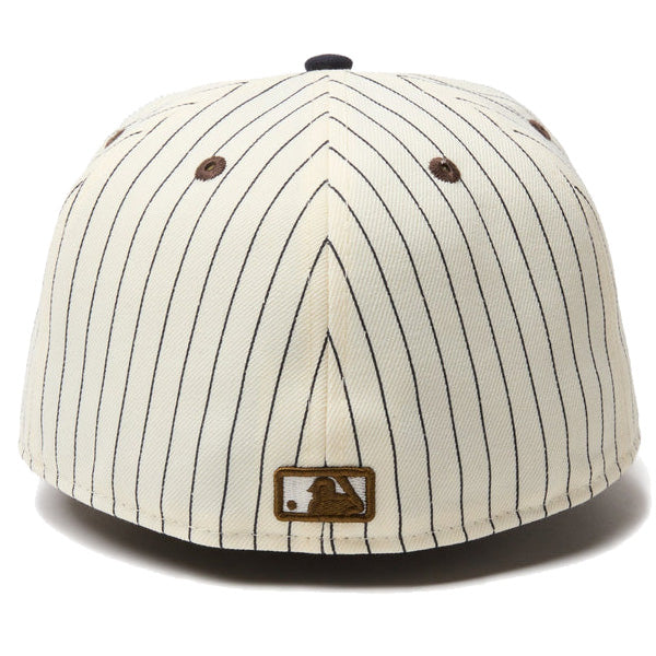 59FIFTY Pinstripe ロサンゼルス・ドジャース クローム ネイビーバイザー