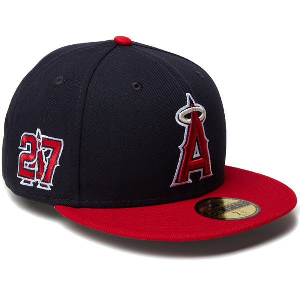 59FIFTY MVP ロサンゼルス・エンゼルス Mike Trout ネイビー スカーレットバイザー