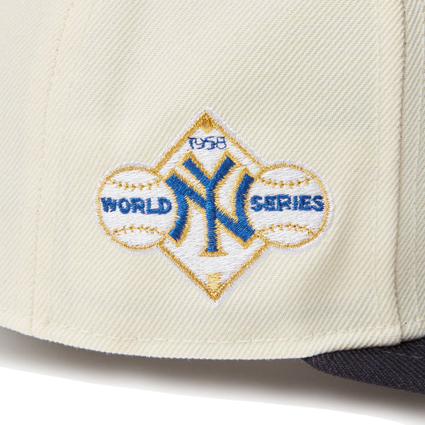 59FIFTY MLB Wool Visor ニューヨーク・ヤンキース クローム ネイビーバイザー
