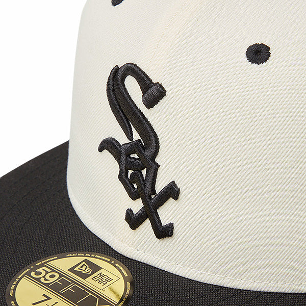 59FIFTY MLB Wool Visor シカゴ・ホワイトソックス クローム ブラックバイザー