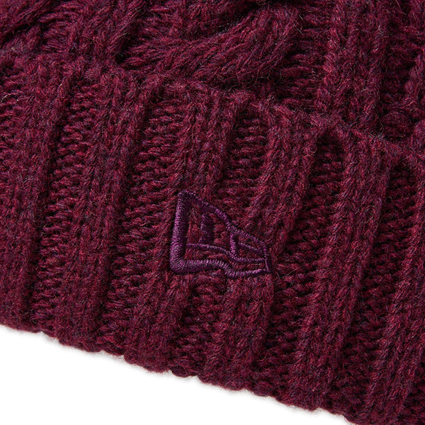 ローゲージ カフニット Wool Blend ウールブレンド プラム