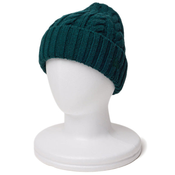 ローゲージ カフニット Wool Blend ウールブレンド ダークグリーン