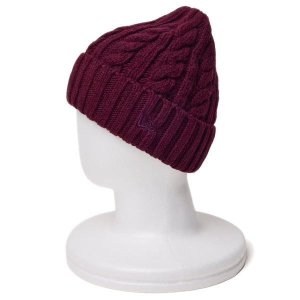 ローゲージ カフニット Wool Blend ウールブレンド プラム
