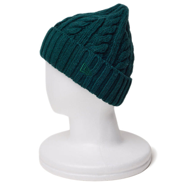 ローゲージ カフニット Wool Blend ウールブレンド ダークグリーン