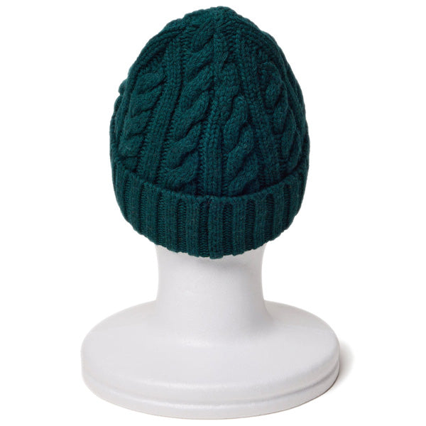ローゲージ カフニット Wool Blend ウールブレンド ダークグリーン