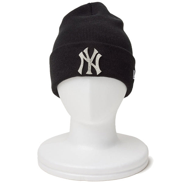 ベーシック カフニット MLB Rhinestone Badge ニューヨーク・ヤンキース ブラック
