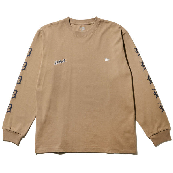 長袖 コットン Tシャツ MLB Apparel デトロイト・タイガース ミルクティー レギュラーフィット