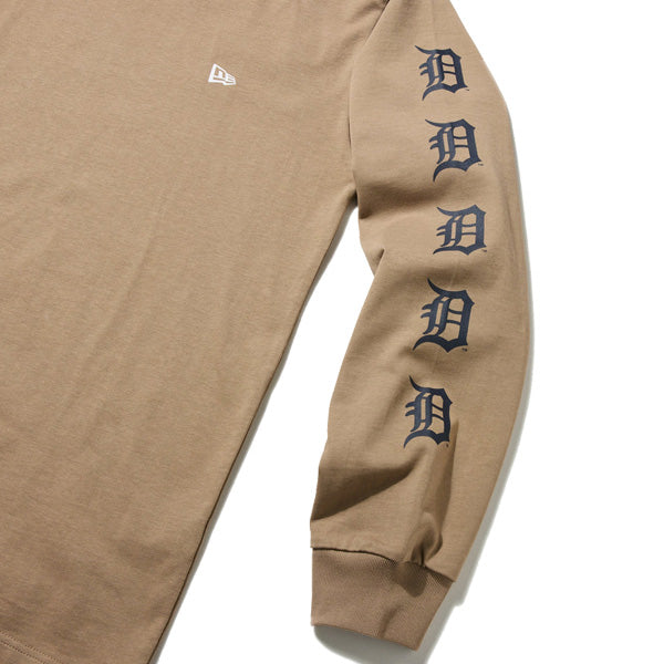長袖 コットン Tシャツ MLB Apparel デトロイト・タイガース ミルクティー レギュラーフィット