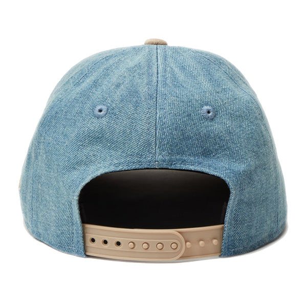 Youth LP 9FIFTY MLB Denim 2-Tone ロサンゼルス・ドジャース ウォッシュドデニム カーキスウェードバイザー
