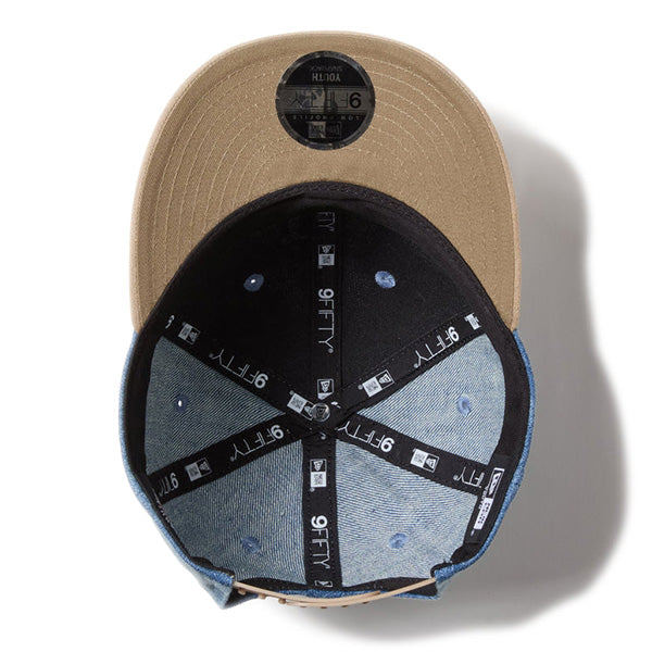 Youth LP 9FIFTY MLB Denim 2-Tone ロサンゼルス・ドジャース ウォッシュドデニム カーキスウェードバイザー