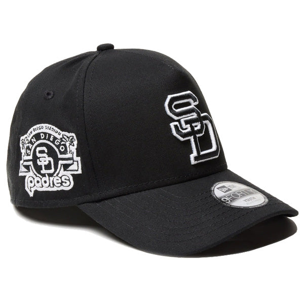 Youth 9FORTY A-Frame Black & White サンディエゴ・パドレス クーパーズタウン ブラック