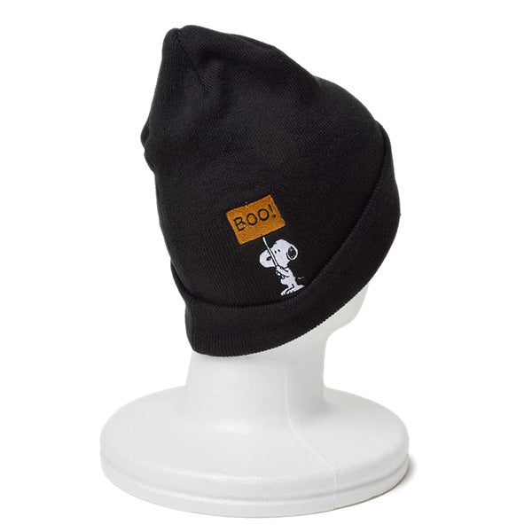 ベーシック カフニット PEANUTS ピーナッツ スヌーピー ブラック