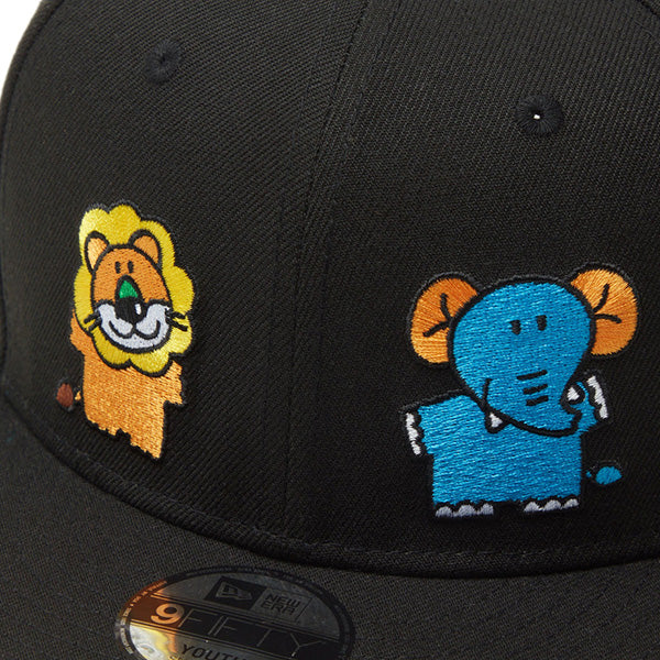 Youth 9FIFTY たべっ子どうぶつ オールオーバー ブラック