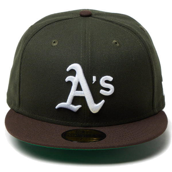59FIFTY Powered by GORO NAKATSUGAWA(min-nano)オークランド・アスレチックス ダークシーウィード ブラウンバイザー