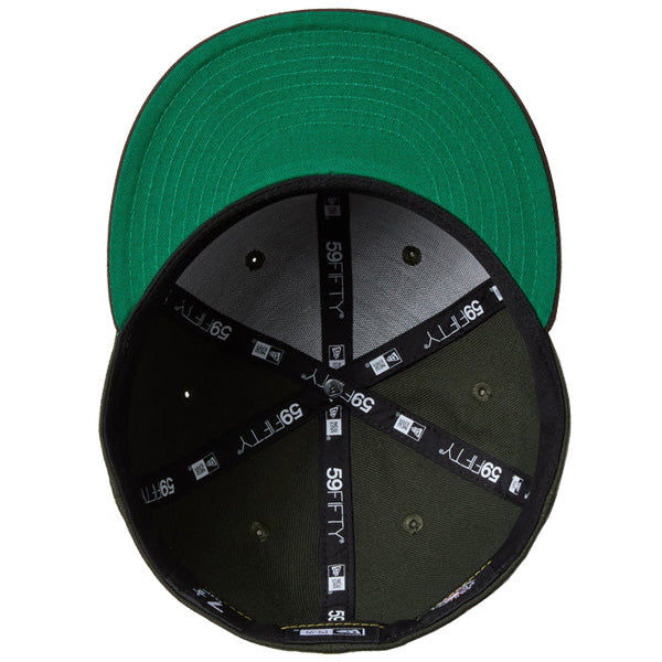 59FIFTY Powered by GORO NAKATSUGAWA(min-nano)オークランド・アスレチックス ダークシーウィード ブラウンバイザー