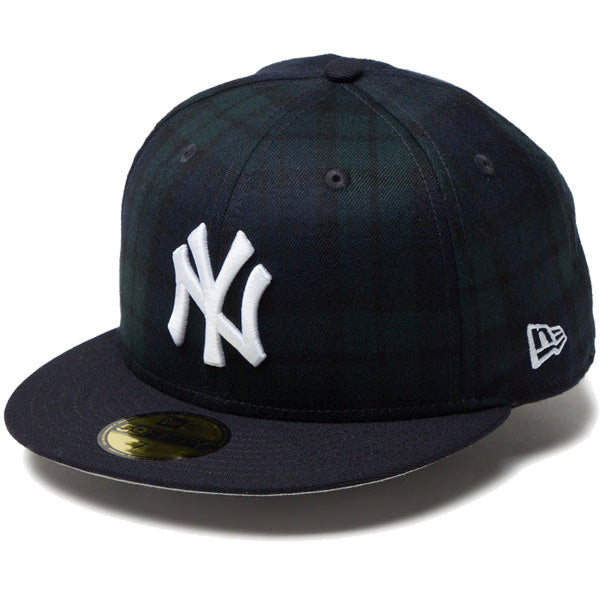 59FIFTY Powered by GORO NAKATSUGAWA(min-nano)ニューヨーク・ヤンキース ブラックウォッチ ネイビーバイザー