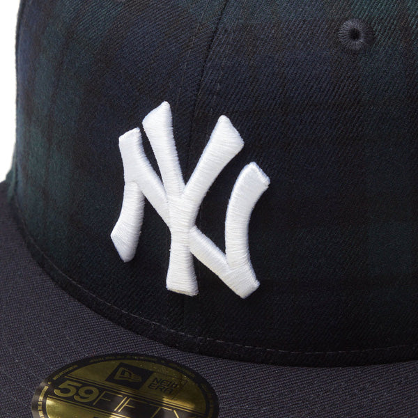 59FIFTY Powered by GORO NAKATSUGAWA(min-nano)ニューヨーク・ヤンキース ブラックウォッチ ネイビーバイザー