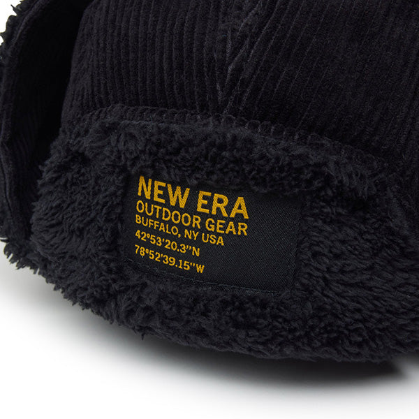 Kid's TRAPPER トラッパー Mink Fleece Corduroy ミンクフリース コーデュロイ ブラック【ニューエラアウトドア】