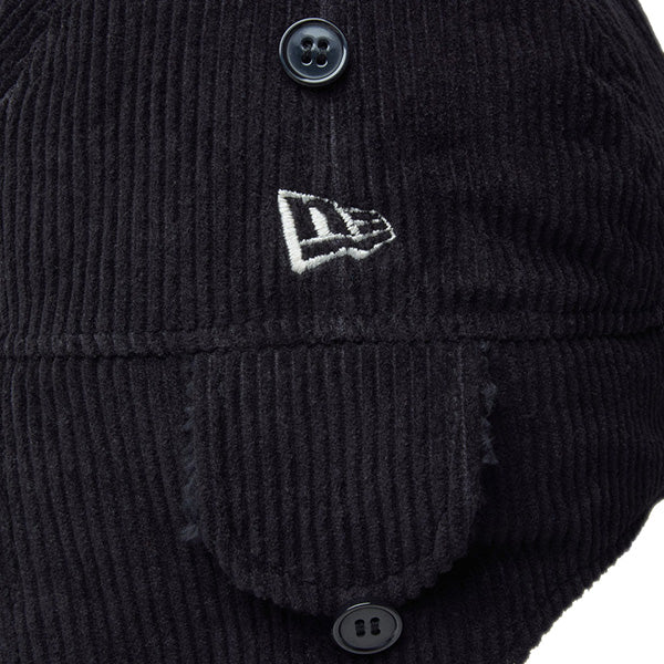 Kid's TRAPPER トラッパー Mink Fleece Corduroy ミンクフリース コーデュロイ ブラック【ニューエラアウトドア】