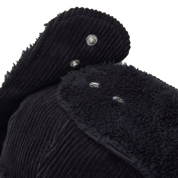 Kid's TRAPPER トラッパー Mink Fleece Corduroy ミンクフリース コーデュロイ ブラック【ニューエラアウトドア】