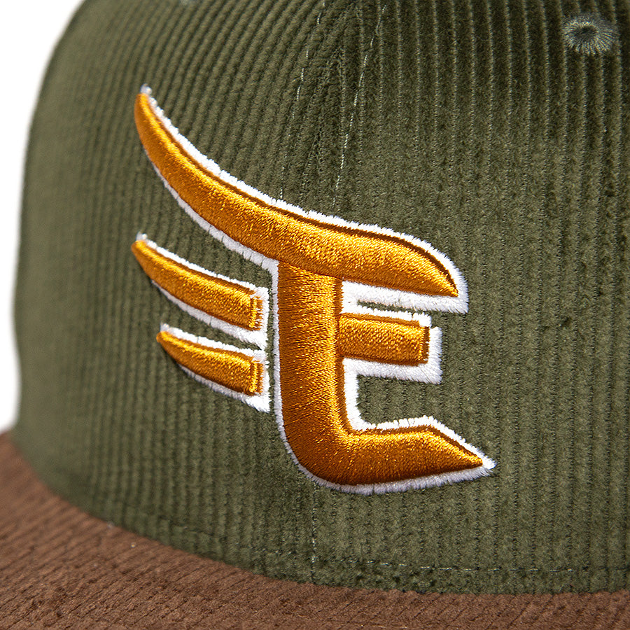 9FIFTY 楽天イーグルス E コーデュロイ オリーブ ブラウンバイザー