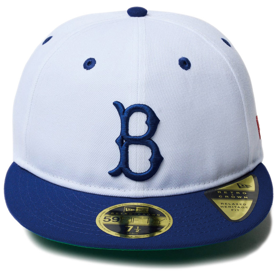 RC 59FIFTY フラットバイザー Dodgers Pack ブルックリン・ドジャース クーパーズタウン ホワイト ダークロイヤルバイザー