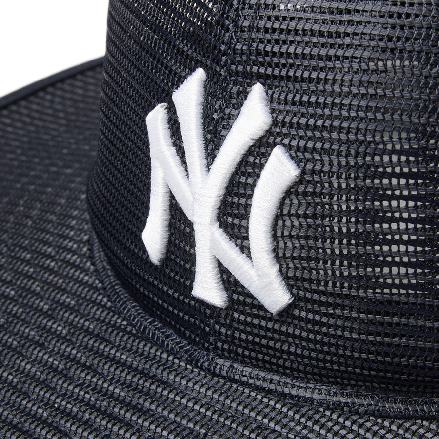 フィッテド ロングブリムハット メッシュ Fitted Long Brim Hat ニューヨーク・ヤンキース ネイビー