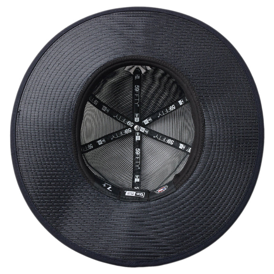 フィッテド ロングブリムハット メッシュ Fitted Long Brim Hat ニューヨーク・ヤンキース ネイビー