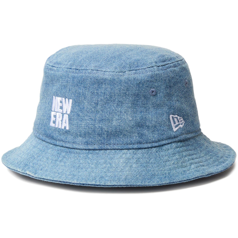 バケット01 Denim スクエアニューエラロゴ ウォッシュドデニム