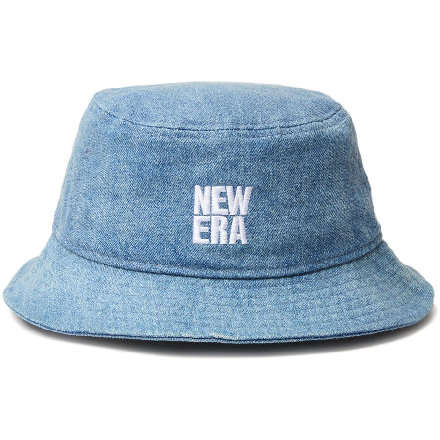 バケット01 Denim スクエアニューエラロゴ ウォッシュドデニム