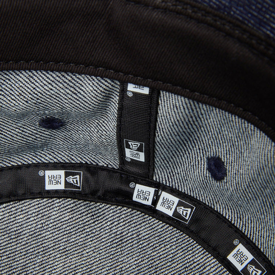 バケット01 Denim スクエアニューエラロゴ インディゴデニム