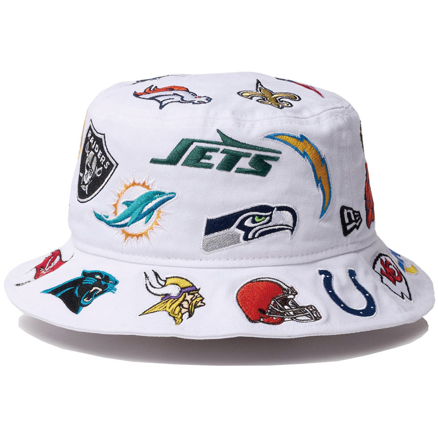 バケット01 Team Logo Allover NFL ホワイト