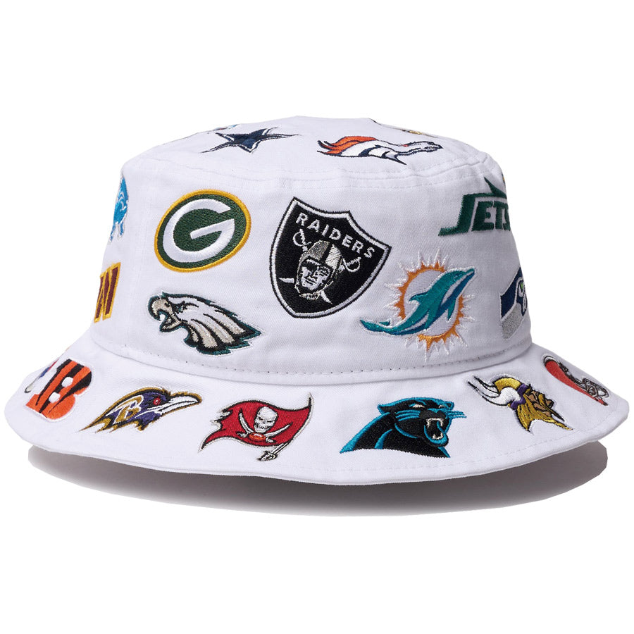 バケット01 Team Logo Allover NFL ホワイト