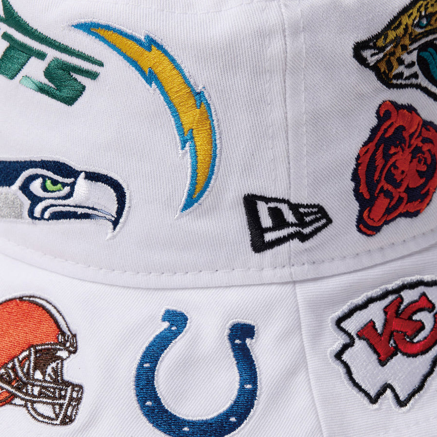 バケット01 Team Logo Allover NFL ホワイト