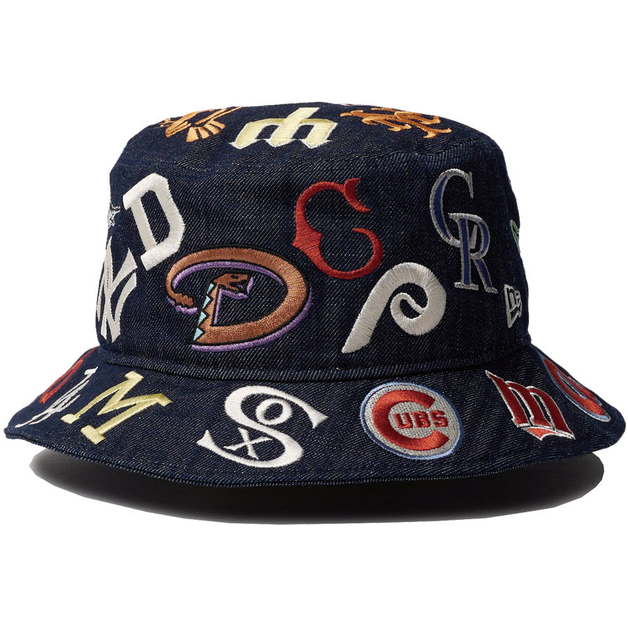 バケット01 Team Logo Allover MLB クーパーズタウン インディゴデニム