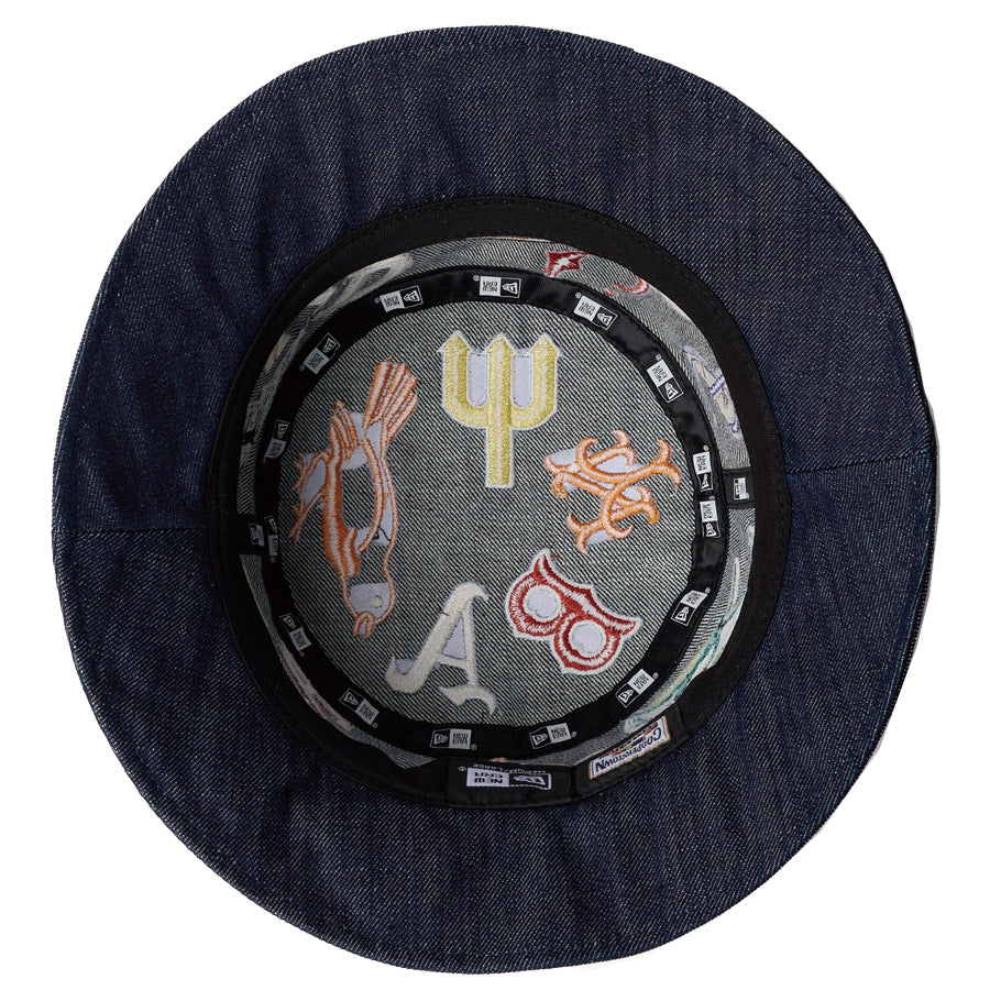 バケット01 Team Logo Allover MLB クーパーズタウン インディゴデニム