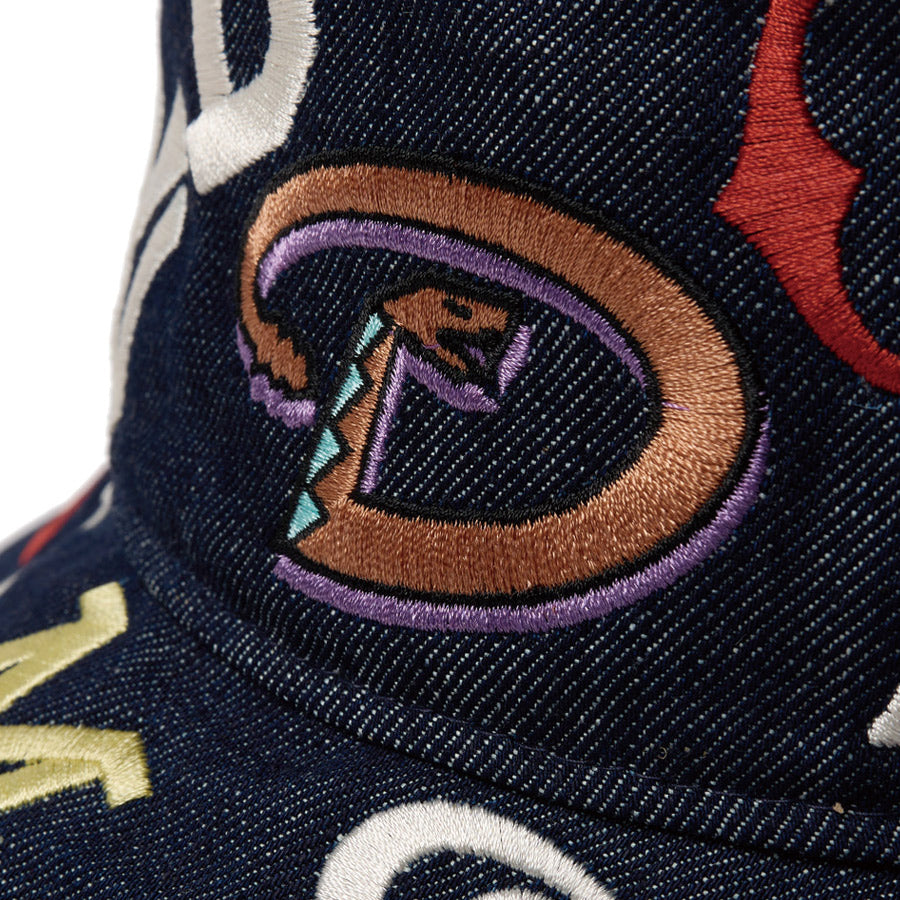 バケット01 Team Logo Allover MLB クーパーズタウン インディゴデニム