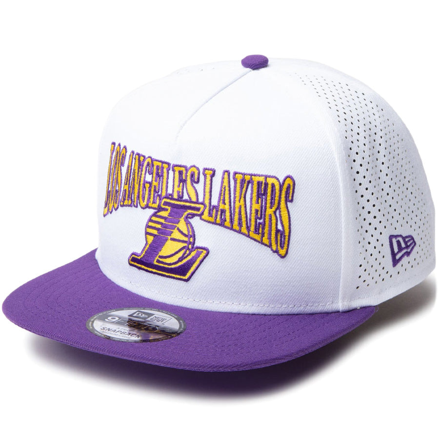 9FIFTY A-Frame NBA 2-Tone ロサンゼルス・レイカーズ ホワイト トゥルーパープルバイザー