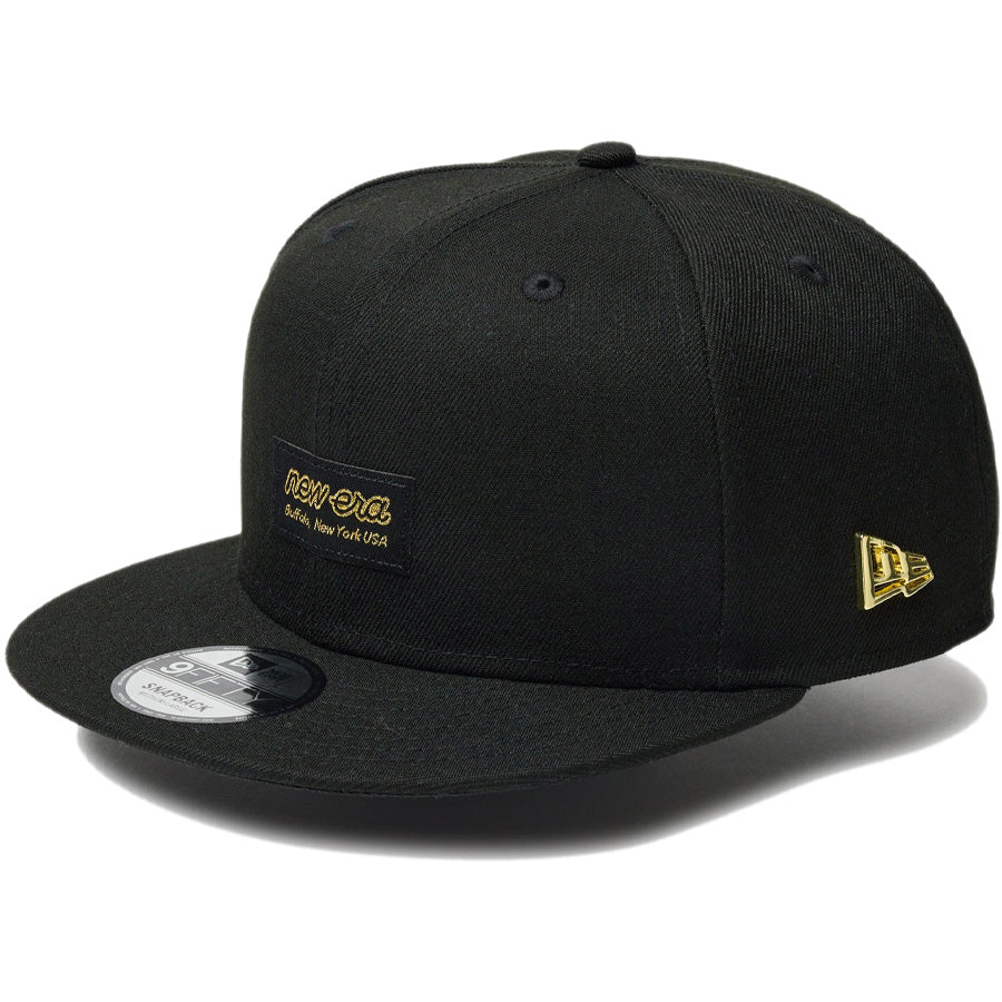 9FIFTY Metal Flag ウーブンパッチ ブラック × ゴールド