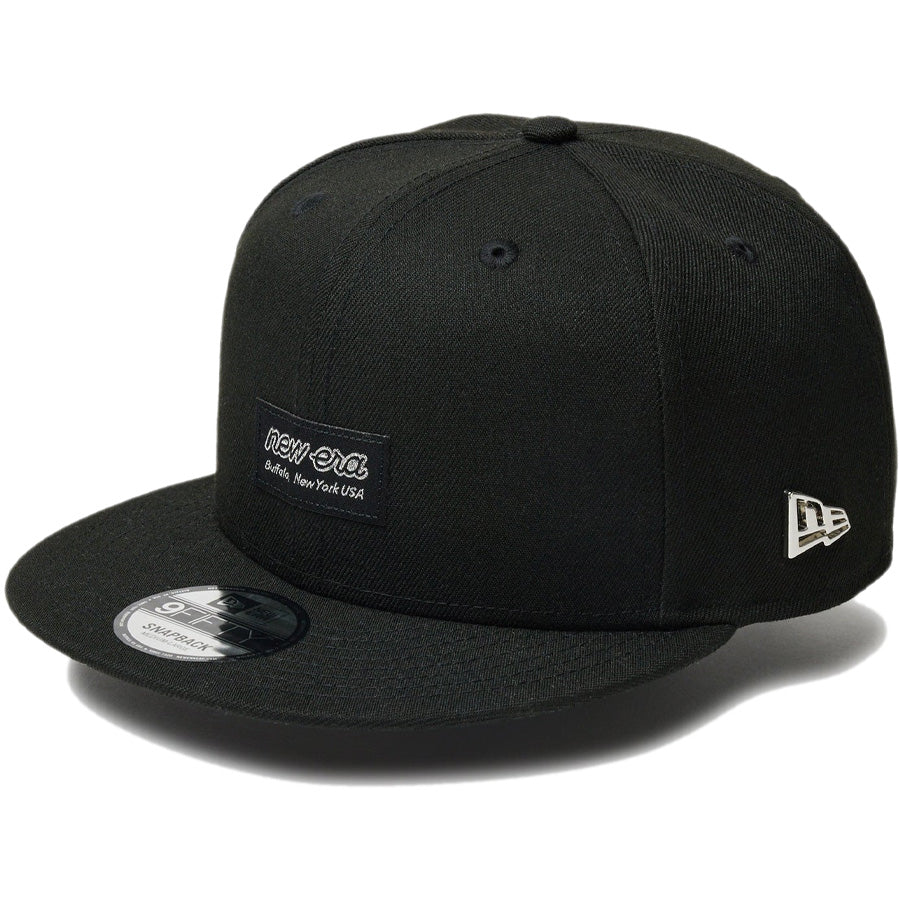 9FIFTY Metal Flag ウーブンパッチ ブラック × シルバー