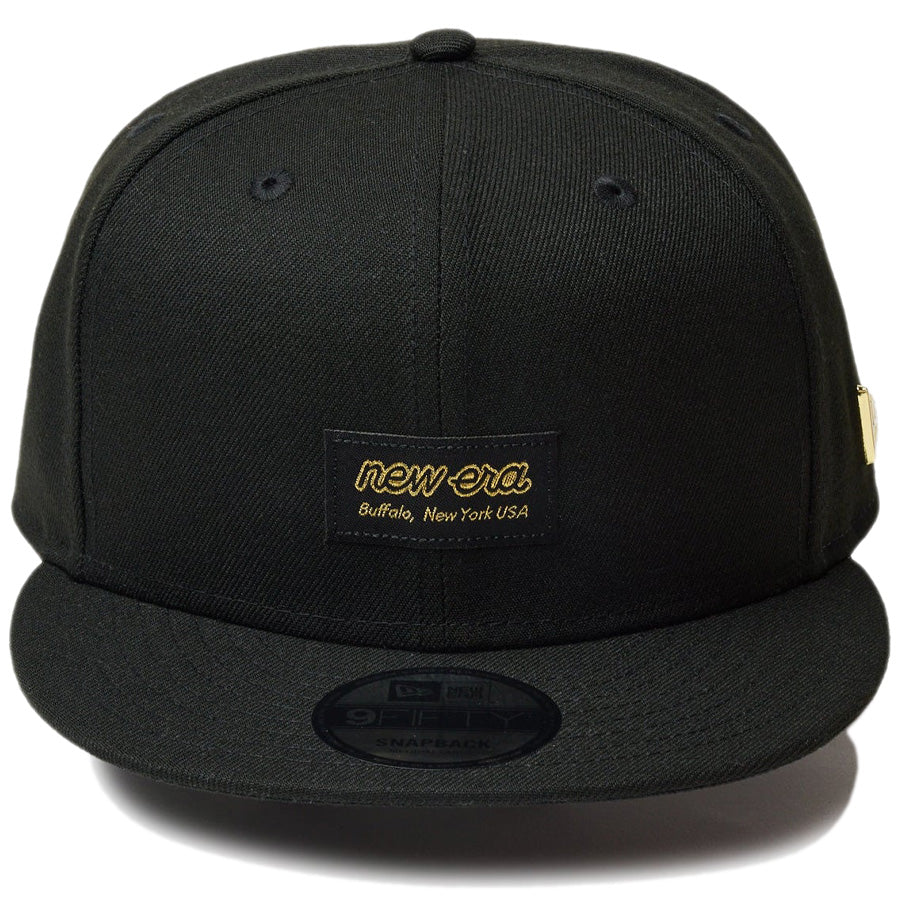 9FIFTY Metal Flag ウーブンパッチ ブラック × ゴールド