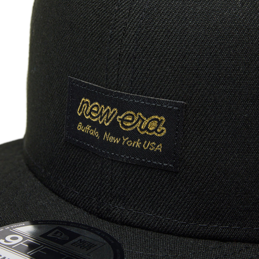 9FIFTY Metal Flag ウーブンパッチ ブラック × ゴールド