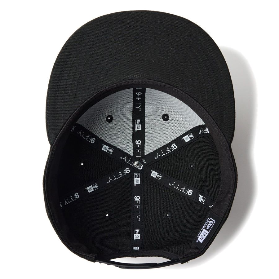 9FIFTY Metal Flag ウーブンパッチ ブラック × シルバー