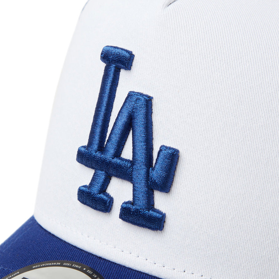 9FORTY A-Frame トラッカー MLB Mesh Embroidery ロサンゼルス・ドジャース ホワイト/ダークロイヤル