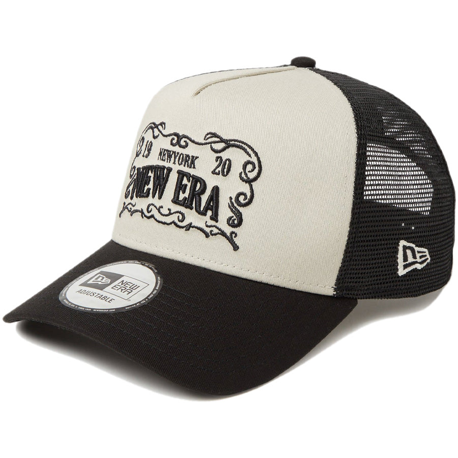 New Era 9FORTY ブラックキャップ ストーン装飾 ニューエラ キャップ NEW ERA 9FORTY A-Frame Frame Logo