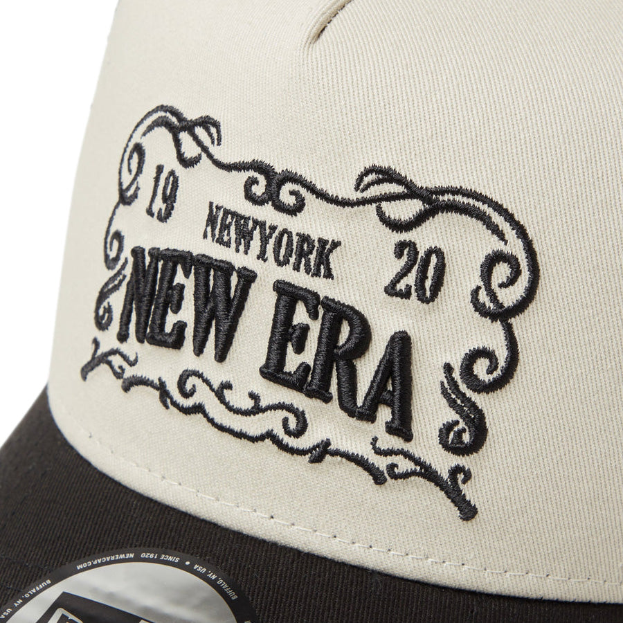 New Era 9FORTY ブラックキャップ ストーン装飾 ニューエラ キャップ NEW ERA 9FORTY A-Frame Frame Logo